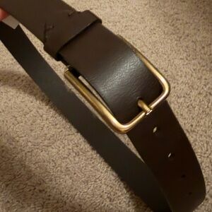 Nautica Brown Leather Belt with Gold Buckle size 34